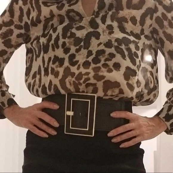 Oversized Square Buckle Wide Belt Stretch Elastic main image 8